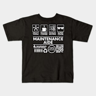 Maintenance Aide black Kids T-Shirt